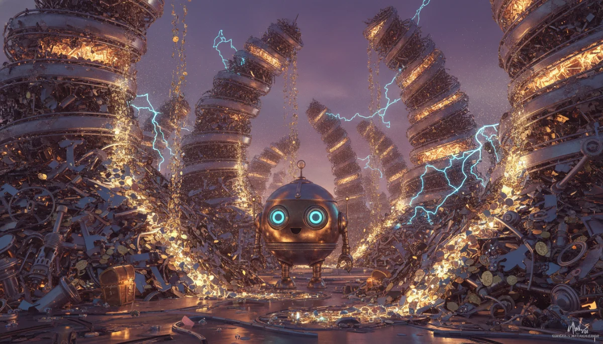 From Scraps to Shockwaves: A Robot-Driven Slot Tale